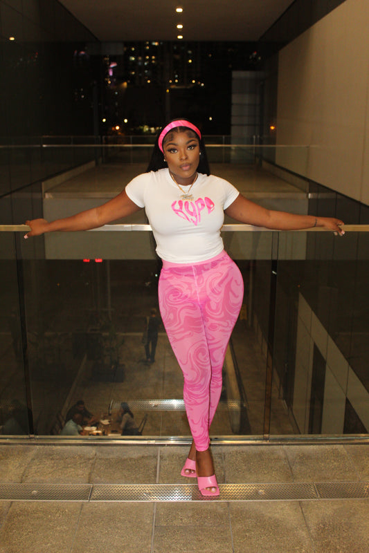 Pink Friday mesh tight set